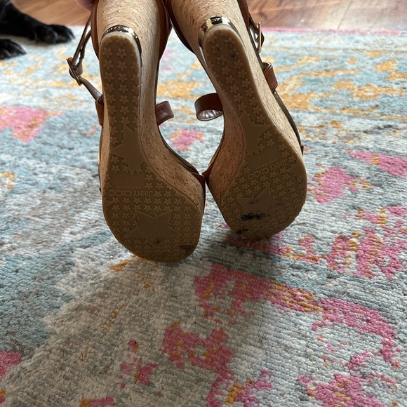 Jimmy Choo Brown Portia 120 Wedge Sandals - like new - Picture 8 of 11
